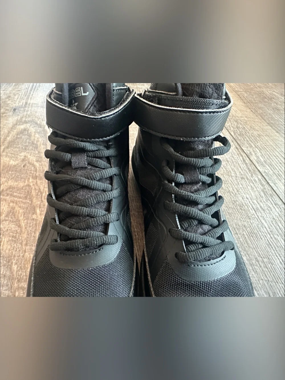 rebels Black High-Top Lace & Strap Athletic Sneakers